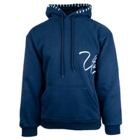 Women's Utah State University embroidered side script navy sweatshirt hoodie